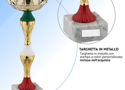 Coppa da 27 cm in ABS con base in marmo | Cod. 12.944G