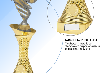 Premio calcistico da 31 cm personalizzato | Cod. 14.545C