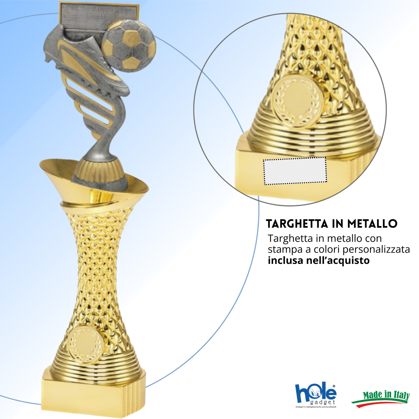 Premio calcistico da 31 cm personalizzato | Cod. 14.545C