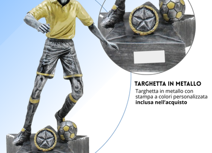 Premio calcistico personalizzato 28 cm | Cod. 14.530