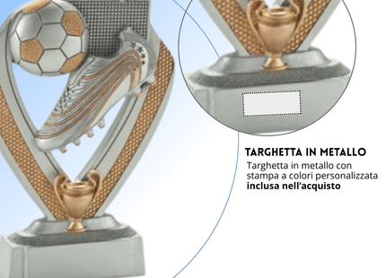 Premio calcistico da 10 cm personalizzato | Cod. 14.489
