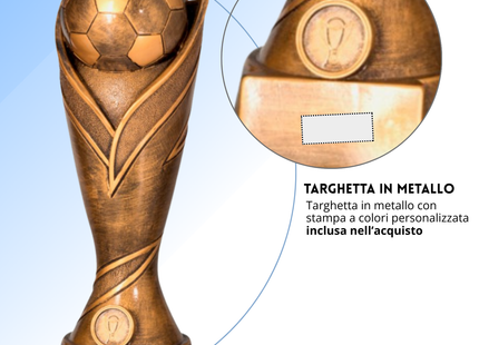 Premio calcistico personalizzato 39 cm | Cod. 14.540D