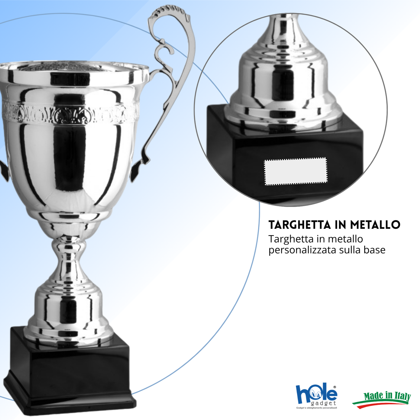 Tris di trofei personalizzati con manici 61 - 57 - 52 cm | Cod. 1.179