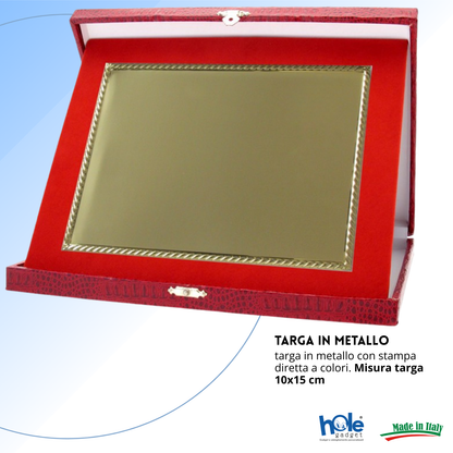 Targa personalizzata con astuccio 23x19 cm | Cod. 19.17.23C