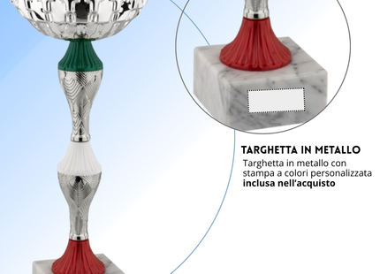 Coppa da 34 cm in ABS con base in marmo | Cod. 12.942S