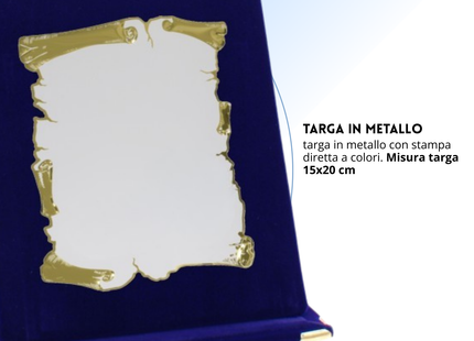 Targa personalizzata con astuccio 21x26 cm | Cod. 19.17.21B
