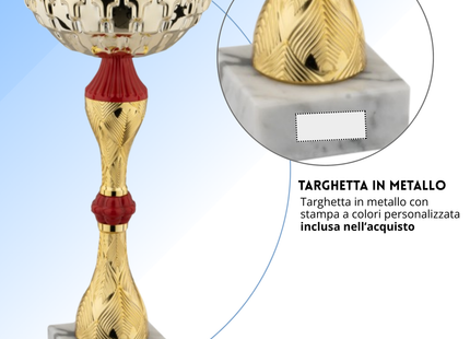 Set di 5 coppe personalizzate 33 - 30 - 28 - 25 - 22 cm | Cod. 13.249G