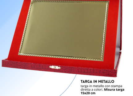 Targa personalizzata con astuccio 26x21 cm | Cod. 19.17.26C