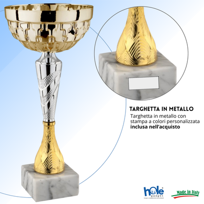 Coppa da 24 cm con tazza in metallo e base in marmo | Cod. 13.543G (Copia)