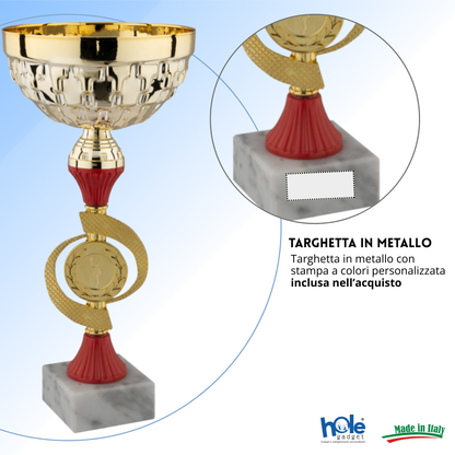 Coppa da 23 cm con tazza in metallo e base in marmo | Cod. 13.553G (Copia)