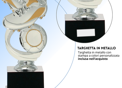 Premio calcistico da 18 cm personalizzato | Cod. 14.501A.6