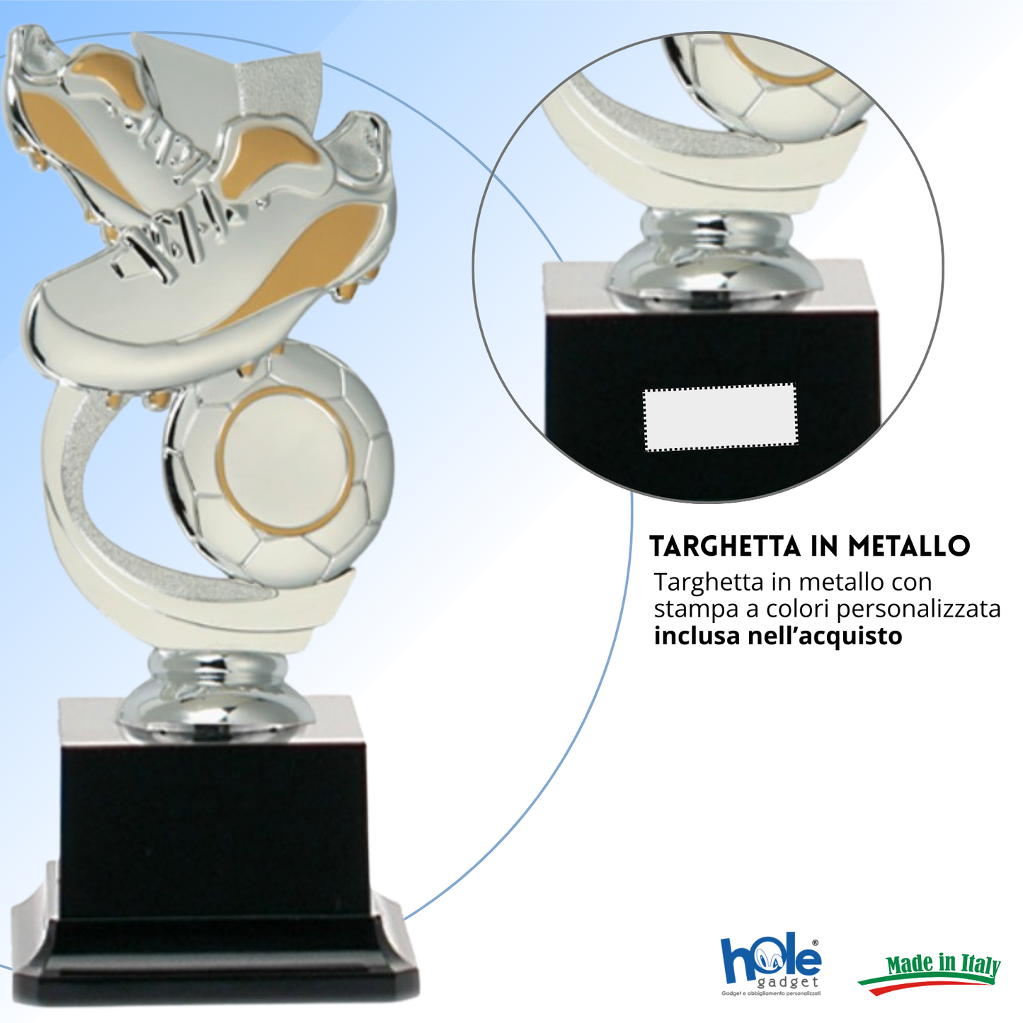Premio calcistico da 18 cm personalizzato | Cod. 14.501A.6