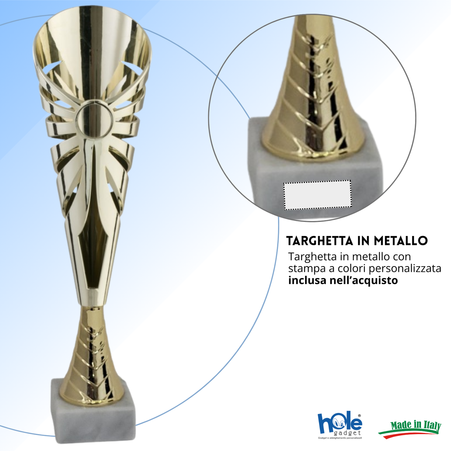 Coppa da 31 cm in ABS con base in marmo | Cod. 12.963G