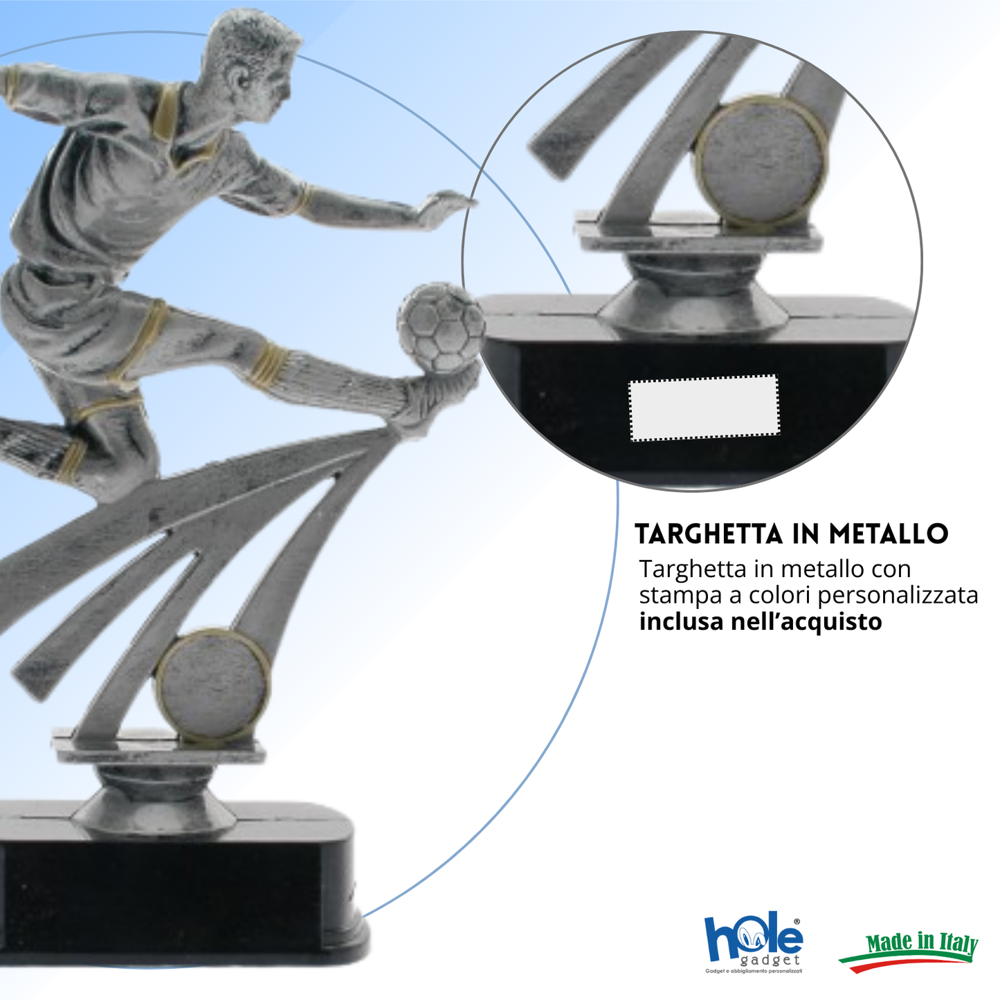 Premio calcistico da 23 cm personalizzato | Cod. 14.500A