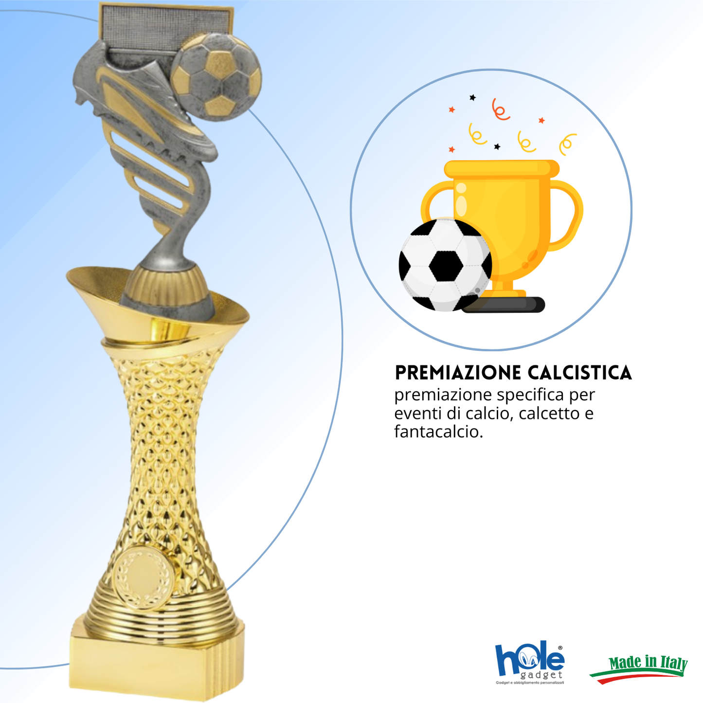 Premio calcistico da 31 cm personalizzato | Cod. 14.545C
