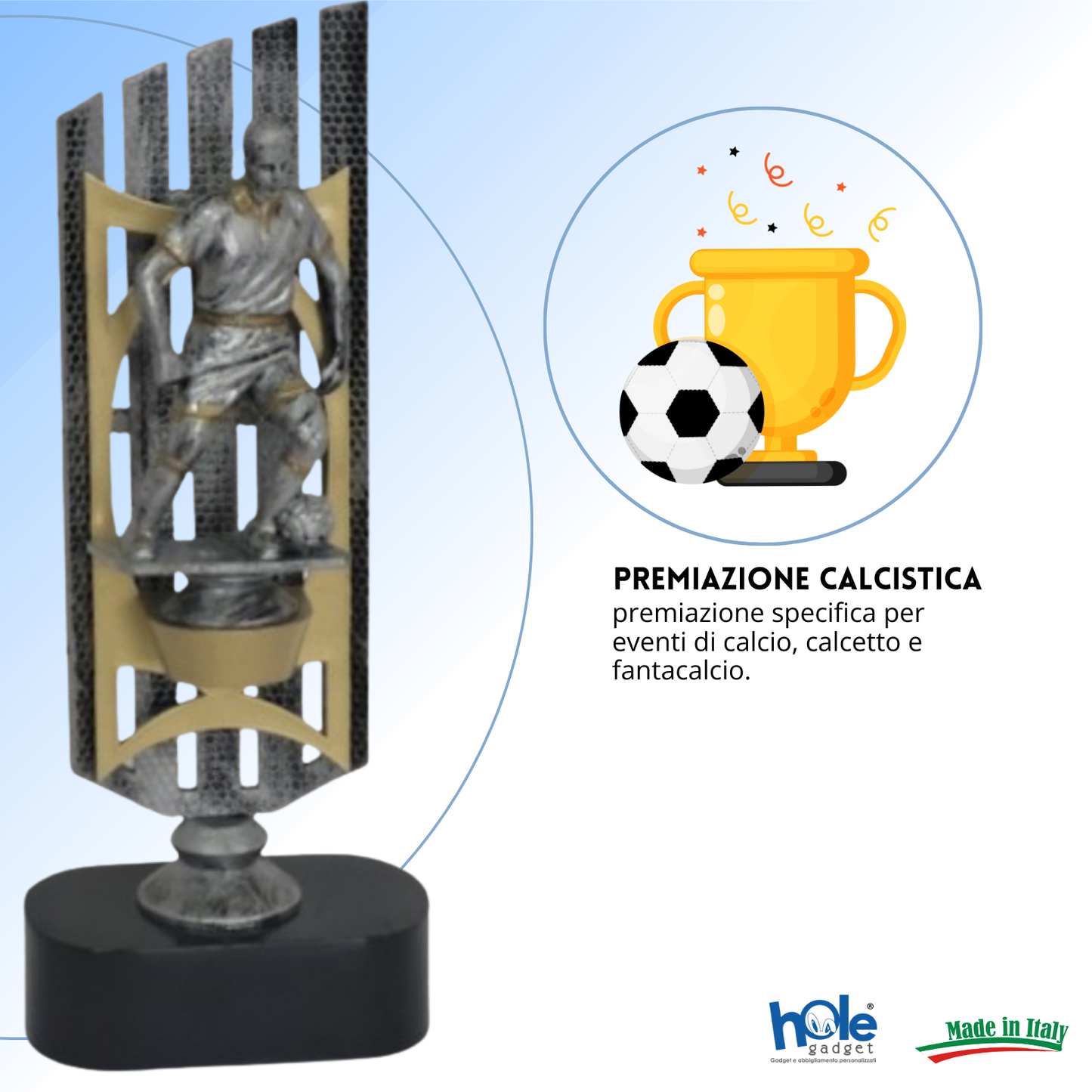 Premio calcistico personalizzato 27,5 cm | Cod. 14.518D