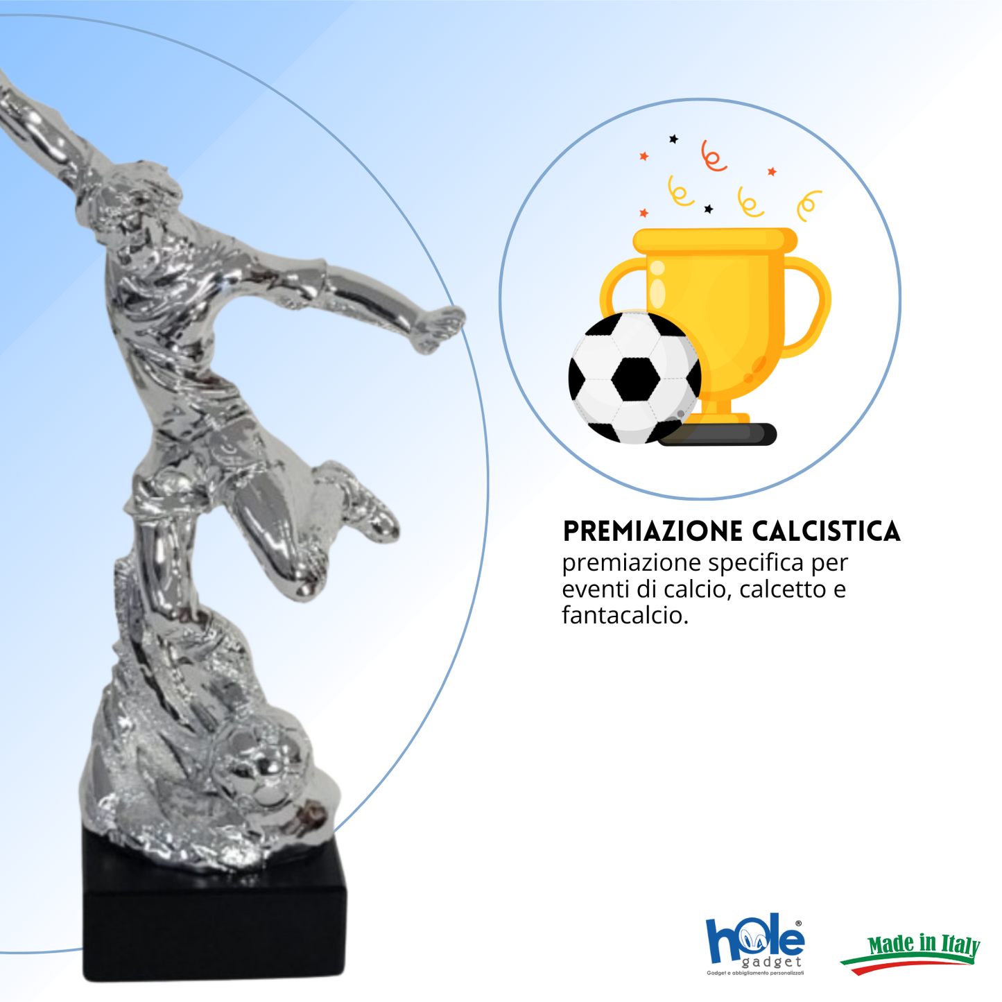 Premio calcistico personalizzato 26 cm | Cod. 14.550A