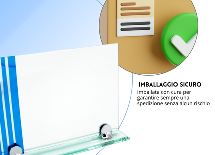 Trofeo in cristallo personalizzato 31x23x0,8 cm | Cod. 25.627M