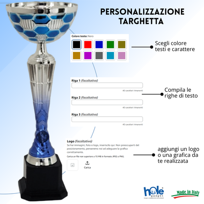 Set 4 coppe personalizzate 43 - 40 - 34 - 30 cm | Cod. 10.089