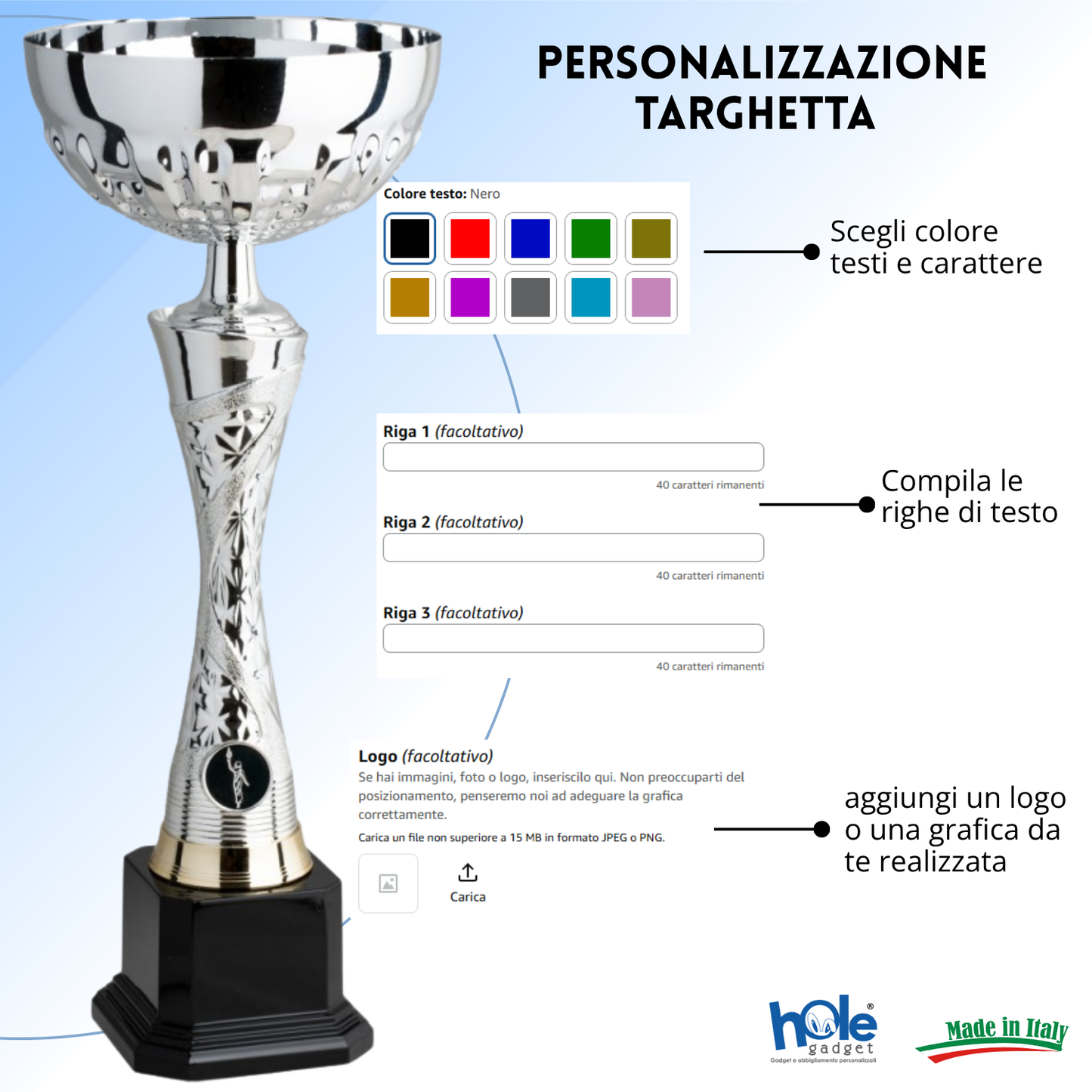 Coppa da 31 cm base nera | Cod. 10.074