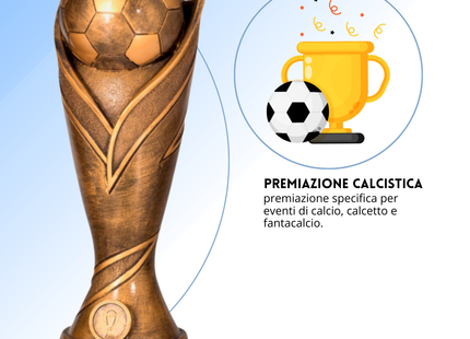 Premio calcistico personalizzato 39 cm | Cod. 14.540D