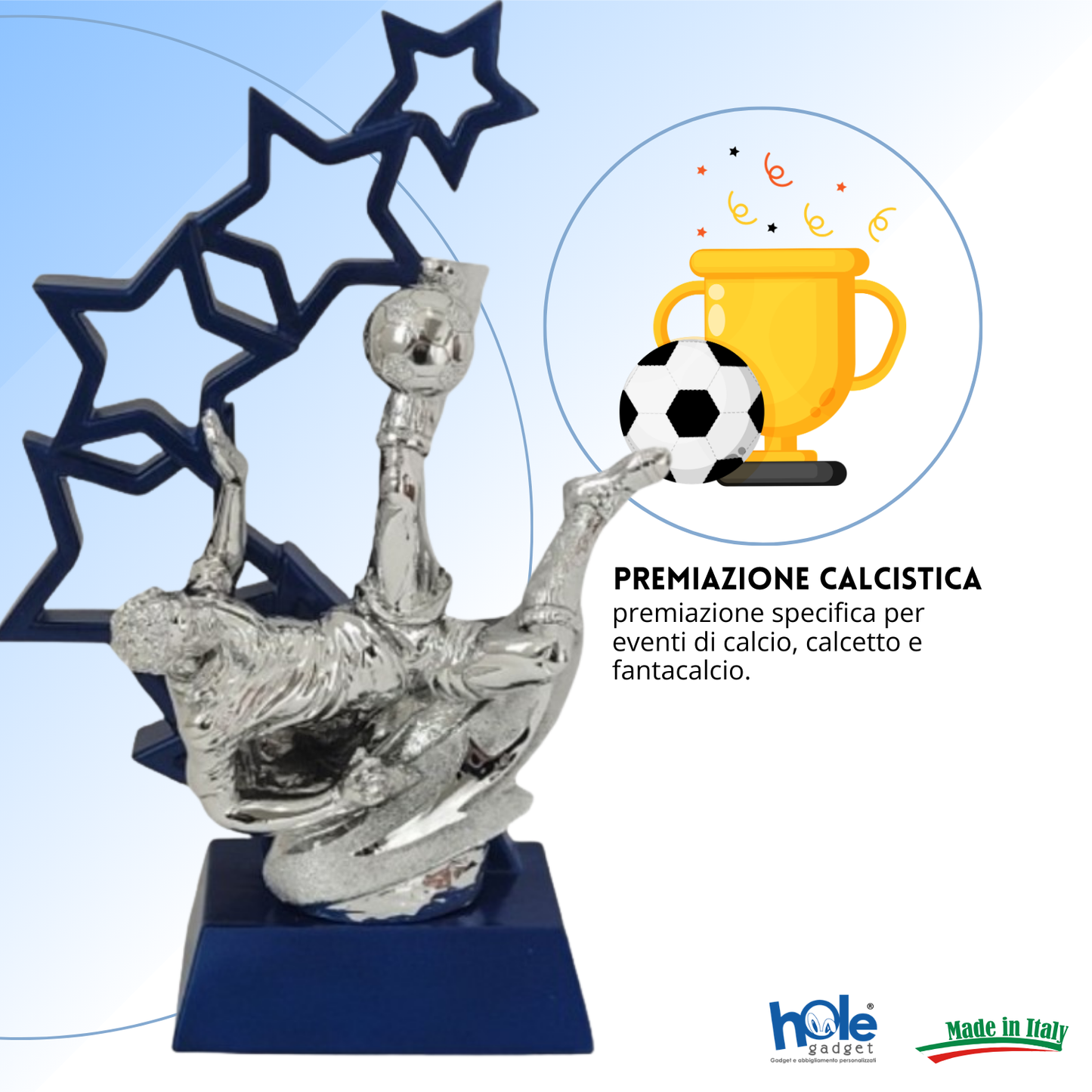Premio calcistico personalizzato 28 cm | Cod. 14.555