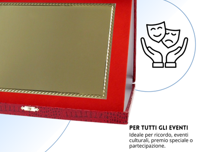 Targa personalizzata con astuccio 26x21 cm | Cod. 19.17.26C
