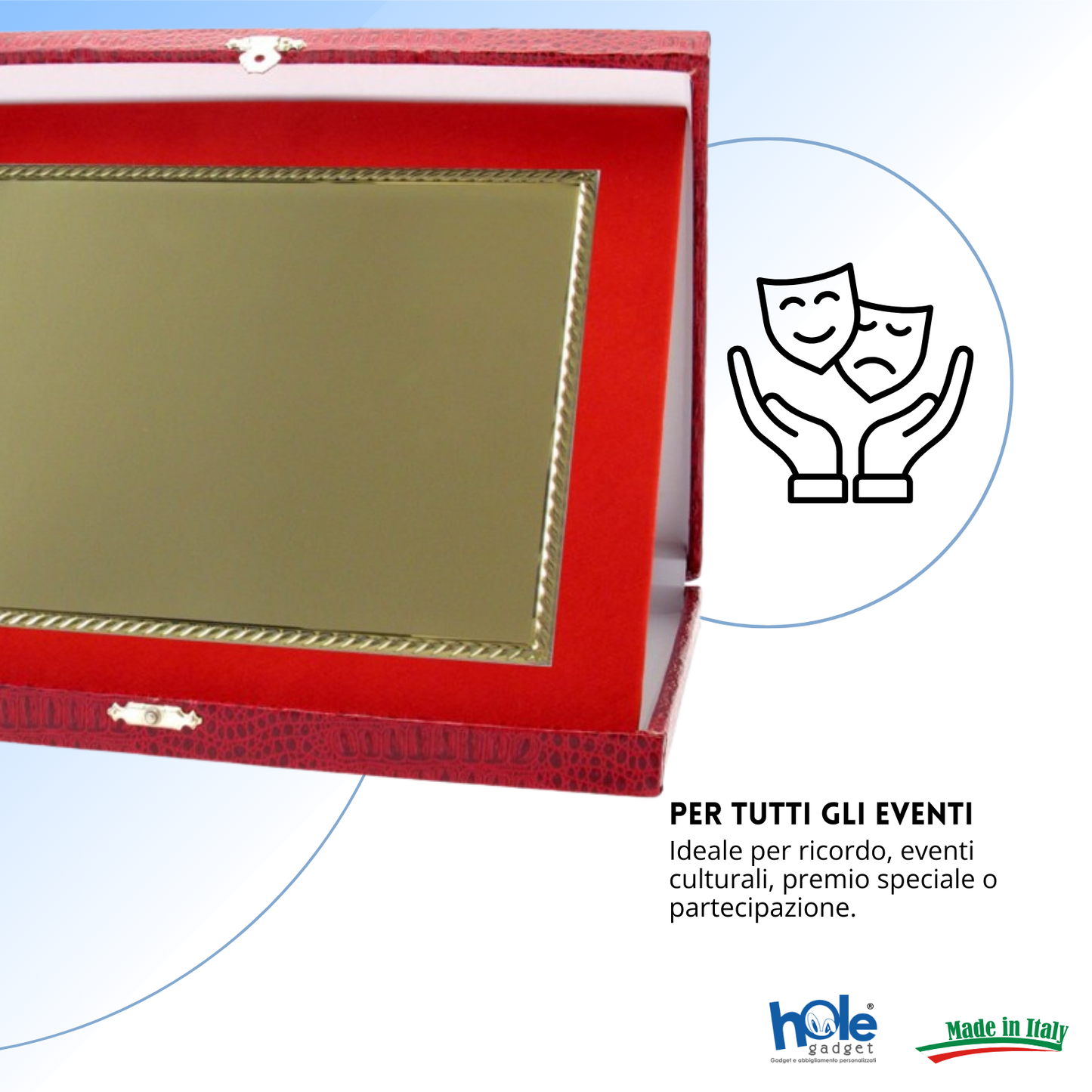 Targa personalizzata con astuccio 26x21 cm | Cod. 19.17.26C