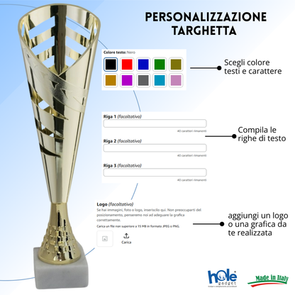 Tris di premiazioni economiche 35 - 33 - 31 cm | Cod. 13.199G