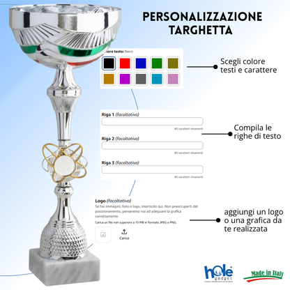 Set 4 coppe personalizzate 37 - 34 - 32 - 30 cm | Cod. 11.029