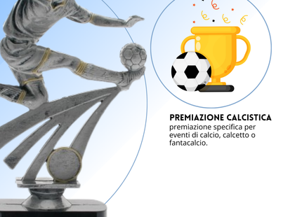 Premio calcistico da 23 cm personalizzato | Cod. 14.500A