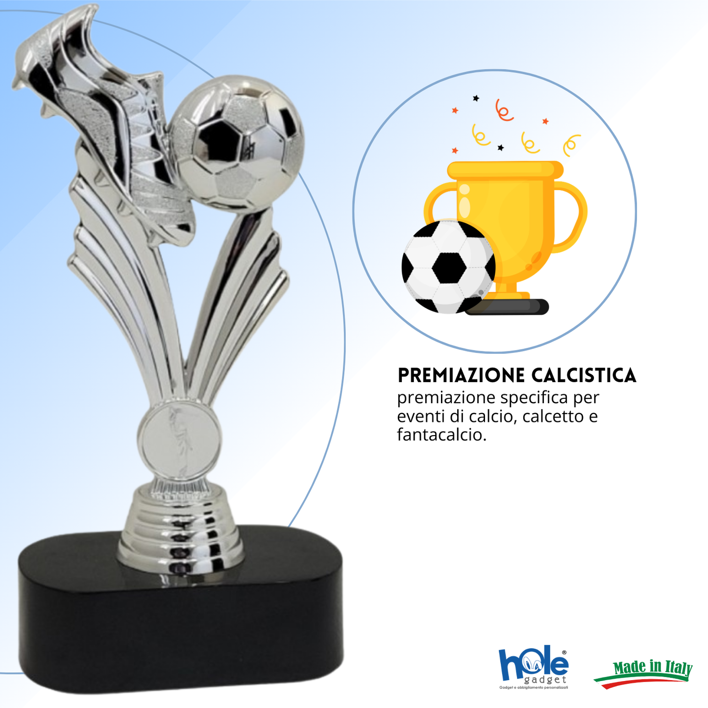 Premio calcistico personalizzato 22 cm | Cod. 14.525A