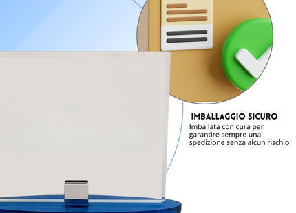 Trofeo in cristallo personalizzato 24x18 | Cod. 25.627H