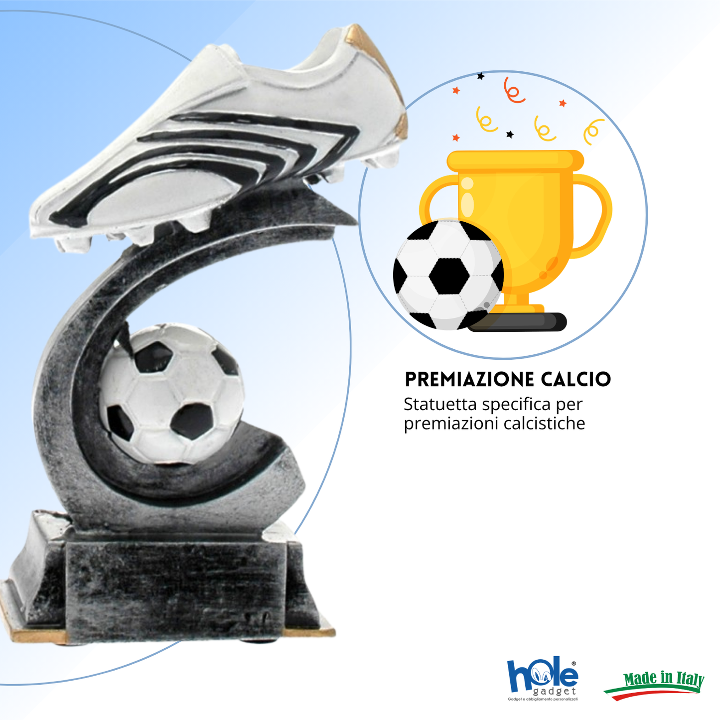 Premio calcistico personalizzato 19 cm | Cod. 15.020