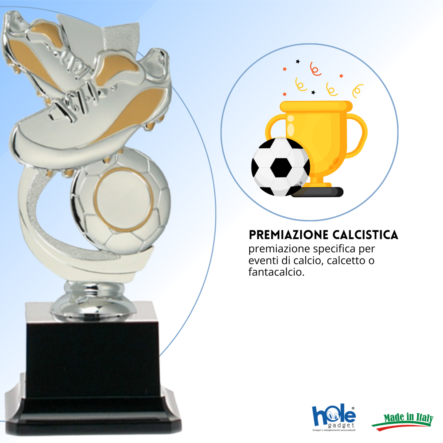 Premio calcistico da 18 cm personalizzato | Cod. 14.501A.6