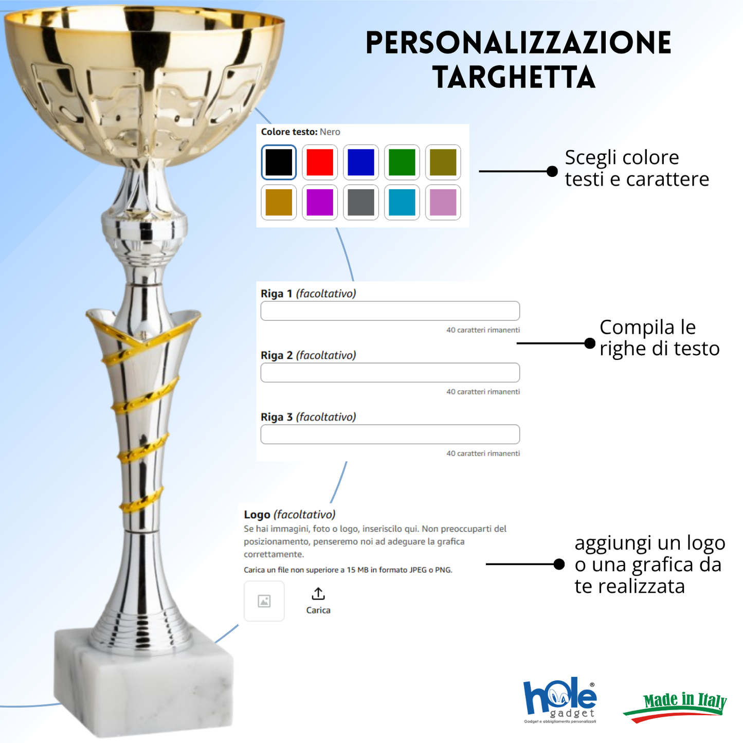 Coppa da 29 cm in metallo con base in marmo | Cod. 11.574G