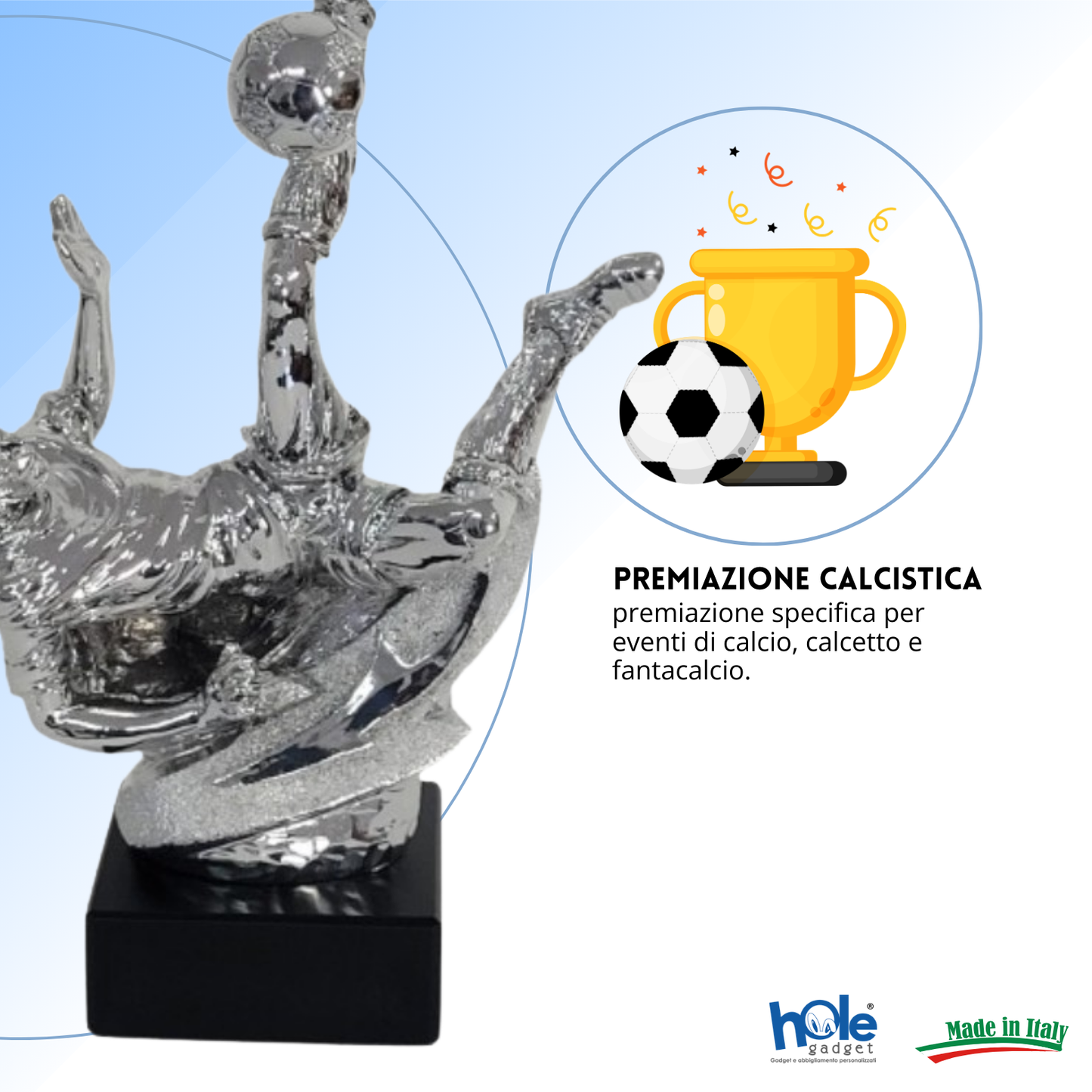 Premio calcistico personalizzato 26 cm | Cod. 14.550C