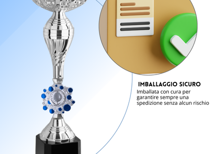 Coppa da 38 cm in ABS con base nera | Cod. 12.291