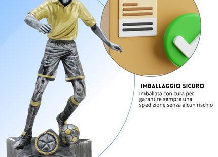 Premio calcistico personalizzato 28 cm | Cod. 14.530
