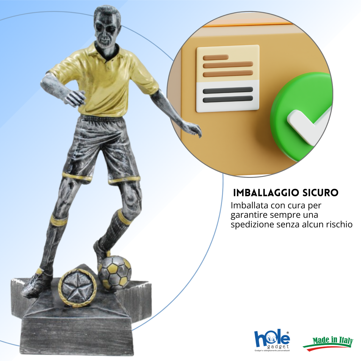 Premio calcistico personalizzato 28 cm | Cod. 14.530