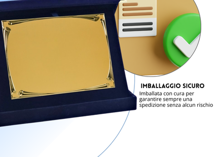 Targa personalizzata con astuccio 26x21 cm | Cod. 19.75.26