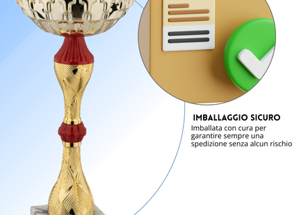 Set di 5 coppe personalizzate 33 - 30 - 28 - 25 - 22 cm | Cod. 13.249G