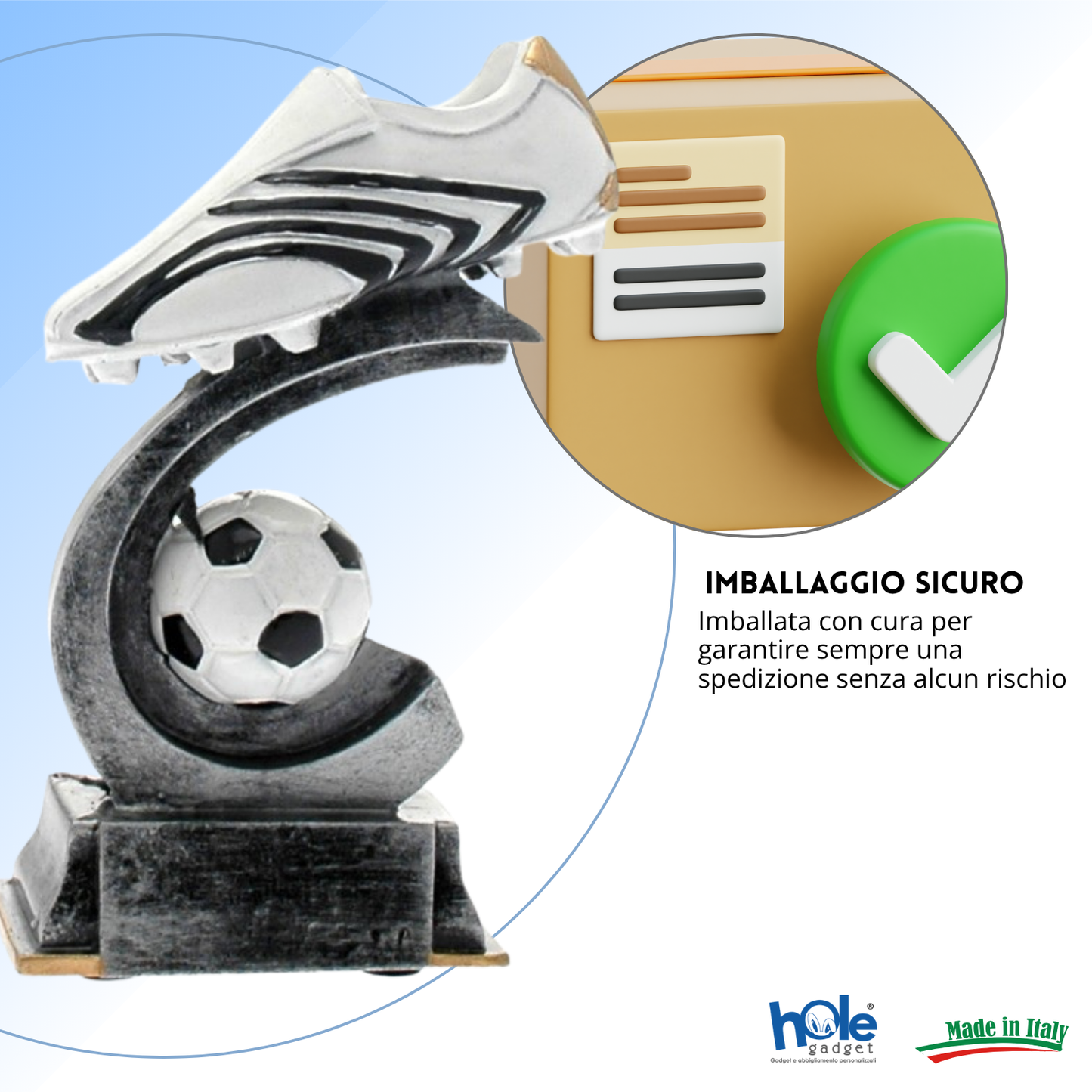 Premio calcistico personalizzato 19 cm | Cod. 15.020