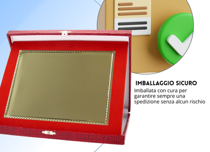 Targa personalizzata con astuccio 26x21 cm | Cod. 19.17.26C