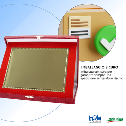 Targa personalizzata con astuccio 26x21 cm | Cod. 19.17.26C