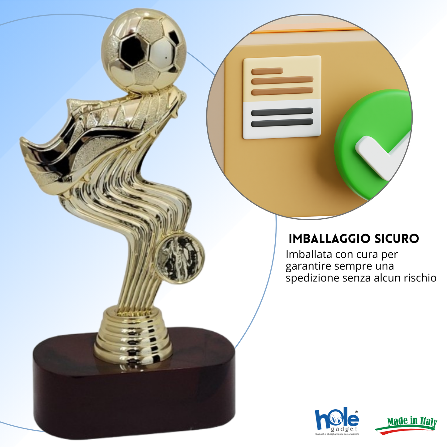 Premio calcistico personalizzato 22 cm | Cod. 14.507A