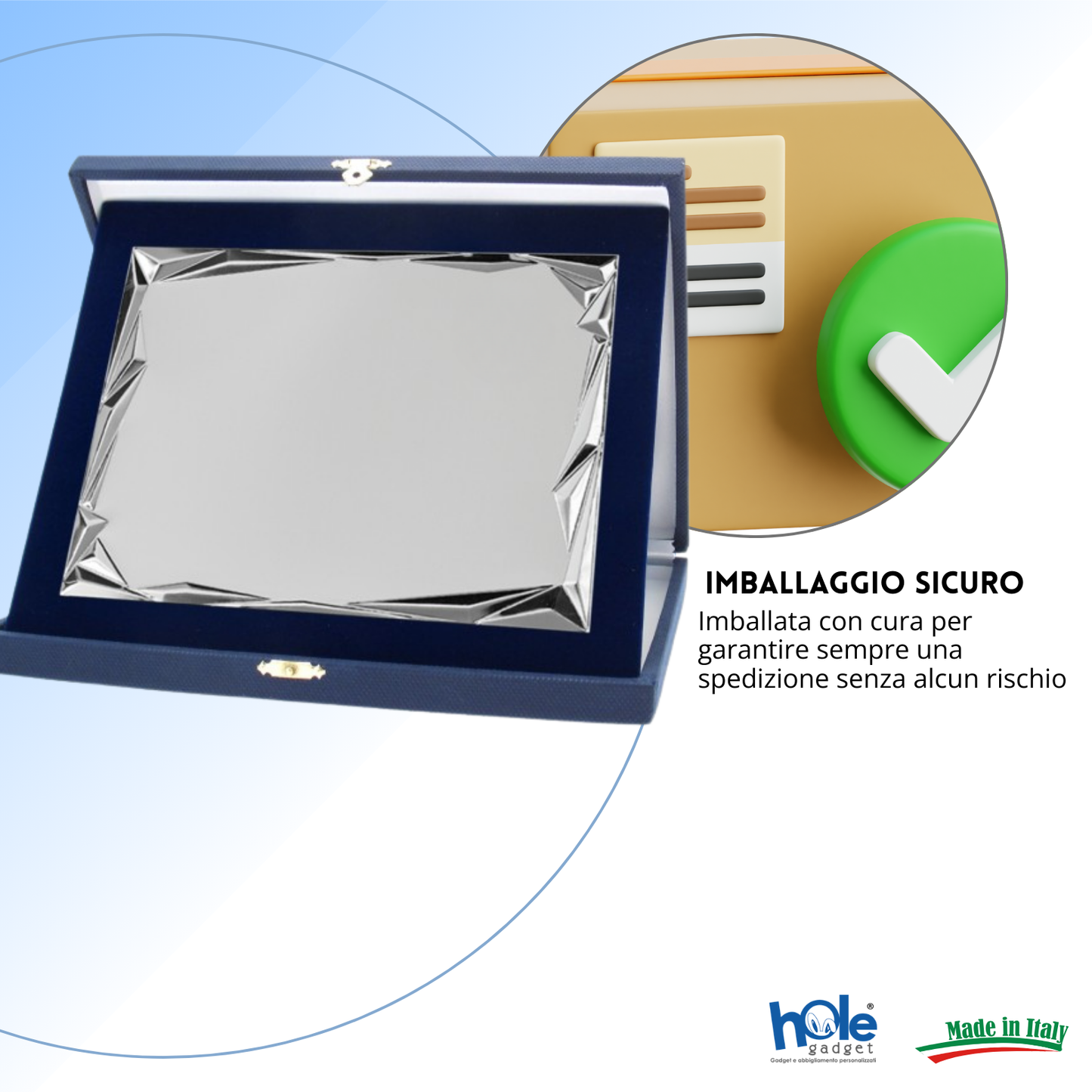 Targa personalizzata con astuccio 23x19 cm | Cod. 19.76.23