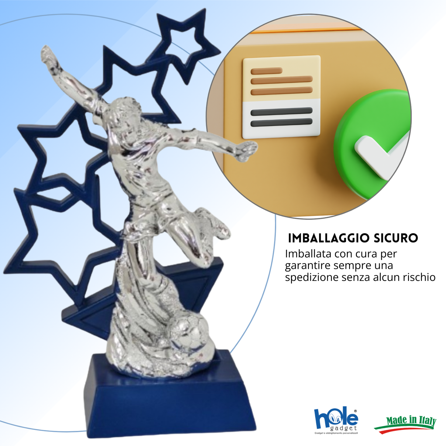 Premio calcistico personalizzato 28 cm | Cod. 14.556