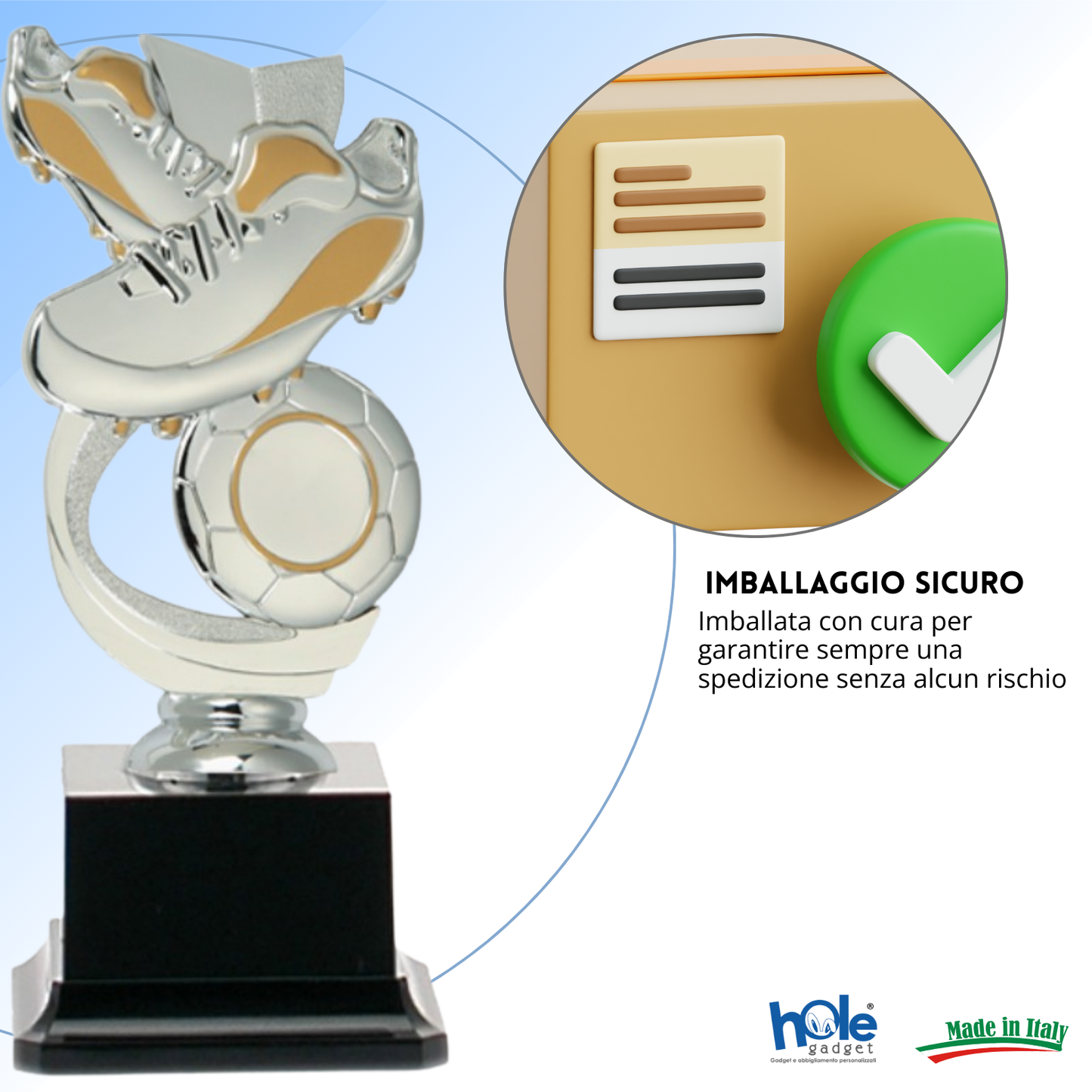 Premio calcistico da 18 cm personalizzato | Cod. 14.501A.6