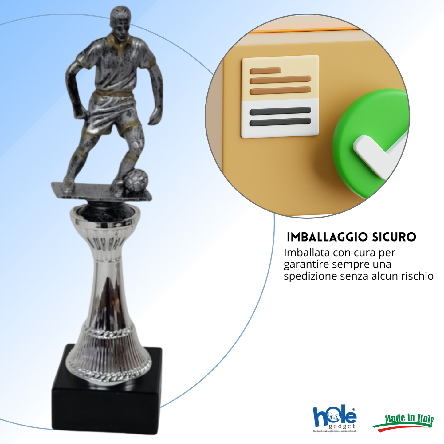 Premio calcistico personalizzato 27 cm | Cod. 14.551A